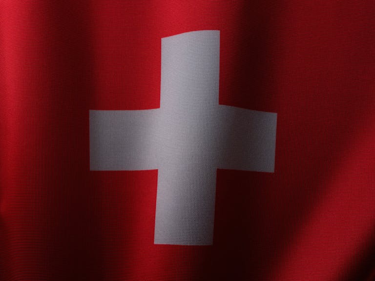 The national flag of Switzerland